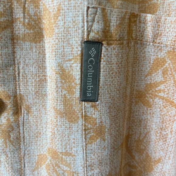 Columbia Palm Tree Print Linen Blend Shirt - Picture 3 of 7